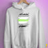 Agender Pride Flag Ripped Reveal Hoodie - White